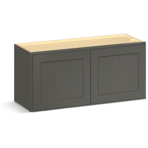 RELIABILT Parkstone II Wall Cabinet, Slate Stained, 33" W, 2 Doors, Fully Assembled - 641465 | Lowe's Pro Supply
